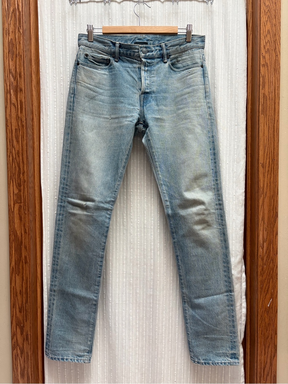 John Elliott Made in Japan Light Wash Slim Straight Jeans Size 29